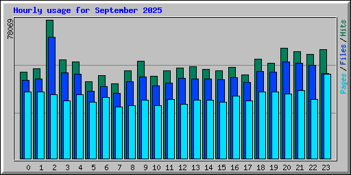 Hourly usage for September 2025