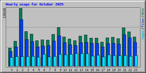 Hourly usage for October 2025