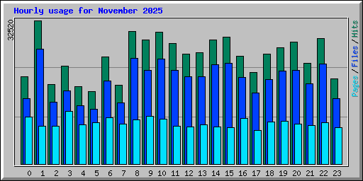 Hourly usage for November 2025