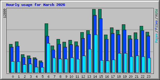 Hourly usage for March 2026