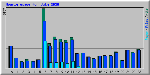 Hourly usage for July 2026