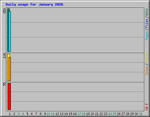 Daily usage for January 2026