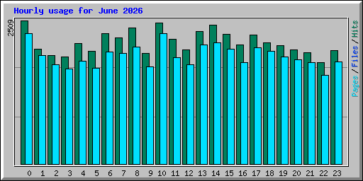 Hourly usage for June 2026