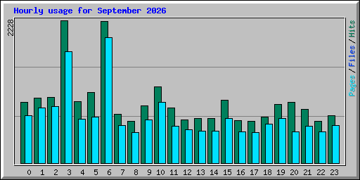 Hourly usage for September 2026